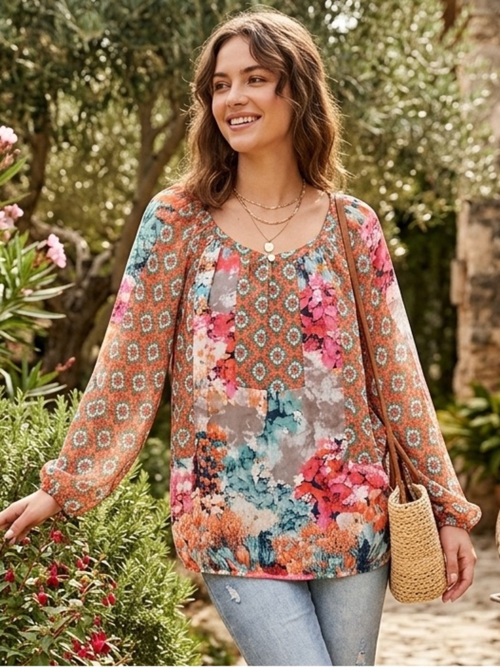 💙 Figueroa & Flower Bohemian Blouse ($80)